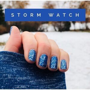 Storm Watch  Color Street Blue Party Nail Strips / Storm Watch
